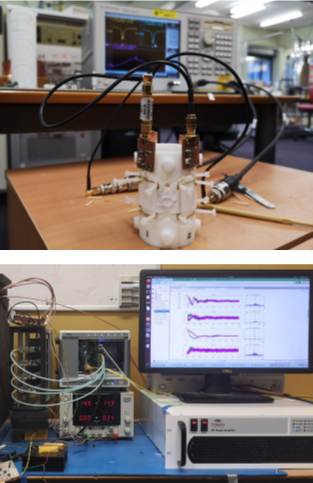 RF coil and spectrum analyser