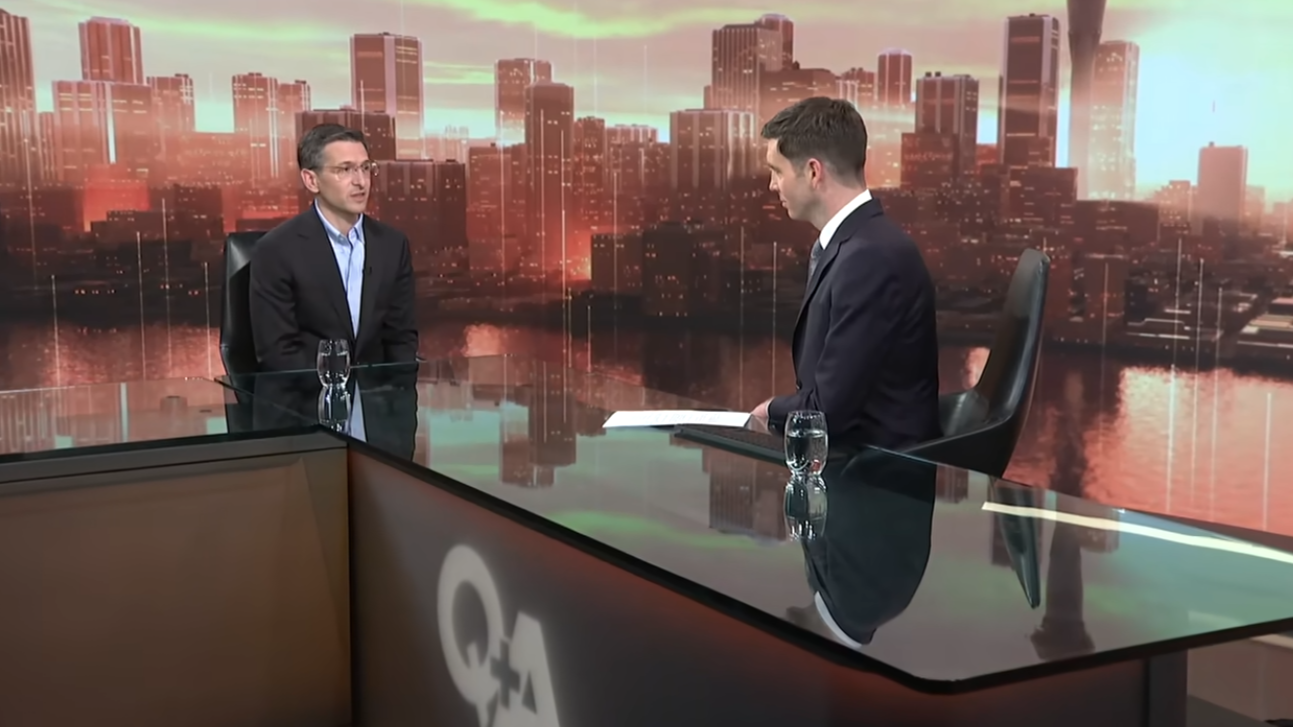 Zack Cooper talking to Jack Tame