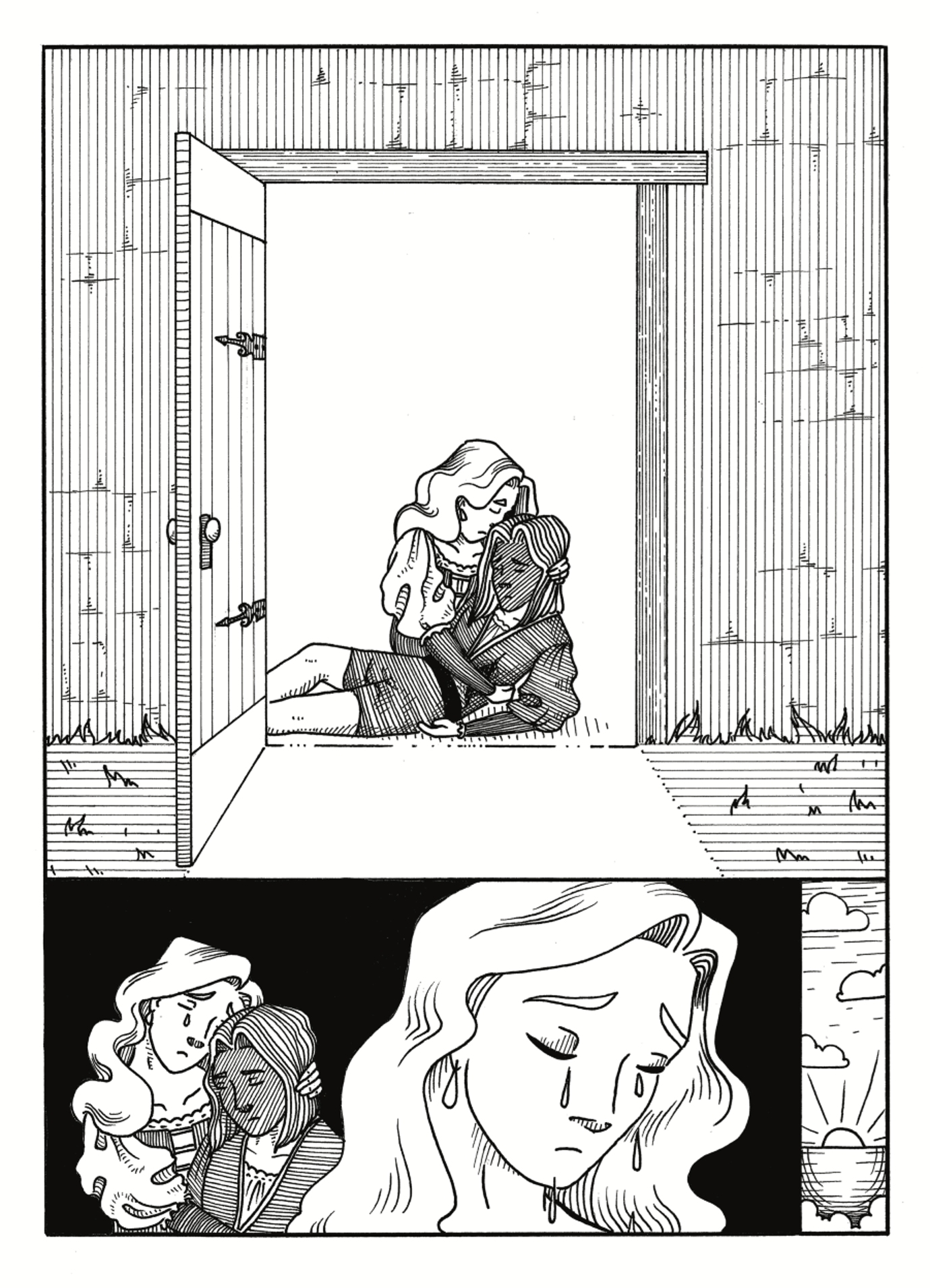 Comic panel from The Famous Flower of Serving Men by Jenny Gatehouse