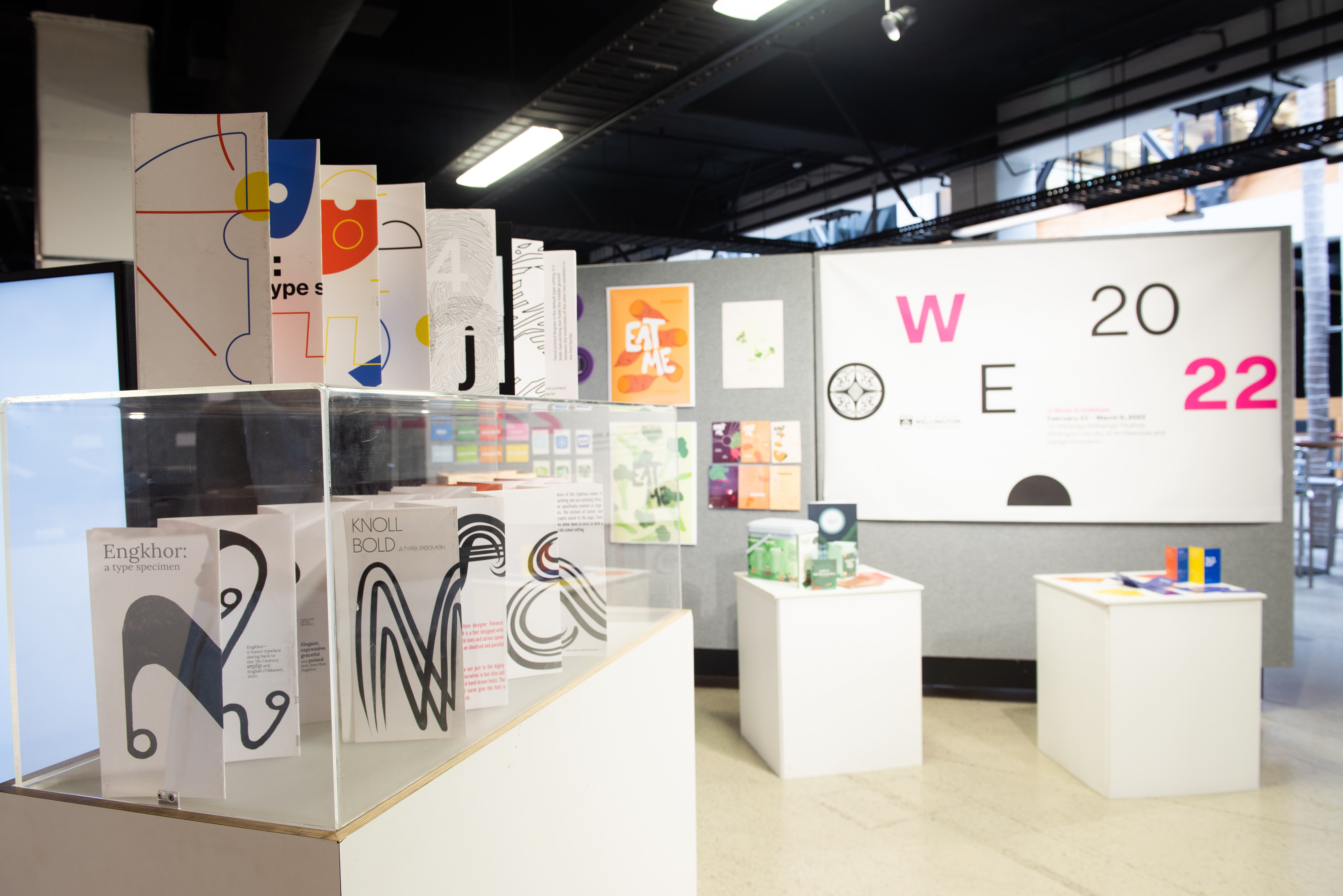image of the exhibition with the OWE branding banner 